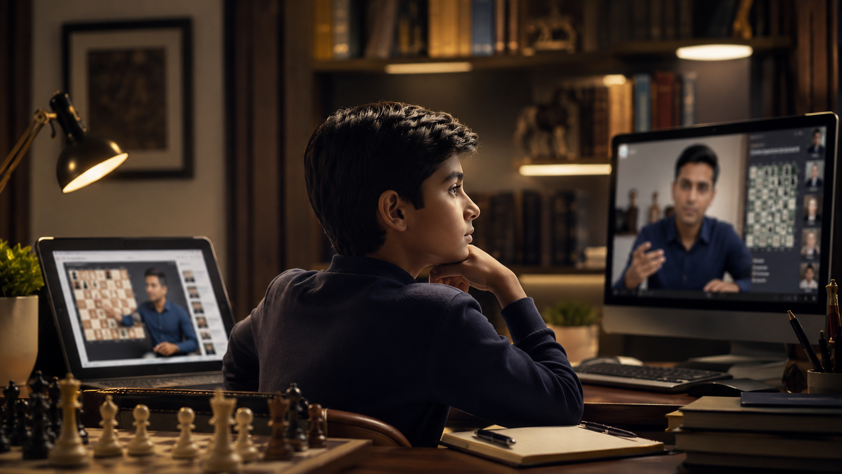 Comparison between passive chess videos and active online chess coaching